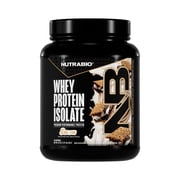 NutraBio 100% Whey Protein Isolate Protein Powder, 25g Protein with Complete Amino Acid Profile, Non-GMO, Soy & Gluten Free, Low Calorie Whey Protein Powder, SMores, 20 Servings