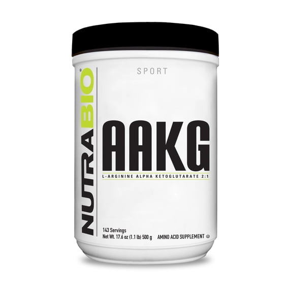 NutraBio Arginine AKG Workout Supplement Powder, 500g – Helps Support Lean Mass Gains, Boost Nitric Oxide, and Enhance Muscle Growth
