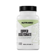 NutraBio Copper BisGlycinate Chelate 3mg, Immune Support - 90 Capsules