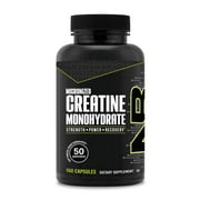 كبسولات NutraBio Micronized الكرياتين مونوهيدرات، مكملات الكرياتين يدعم طاقة العضلات، القوة، والنمو- 150 كبسولة