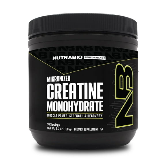 NutraBio Pure Micronized Creatine Monohydrate Powder Supplement, Unflavored (150 g) Supports Bulk Muscle Energy, Recovery, and Strength - HPLC Tested Creatine Powder Supplement for Men and Women