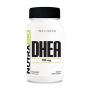 NutraBio DHEA Supplement- for Men and Women- DHEA 100 mg 60 Capsules