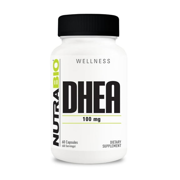 NutraBio DHEA Supplement- for Men and Women- DHEA (100 mg) 60 Capsules