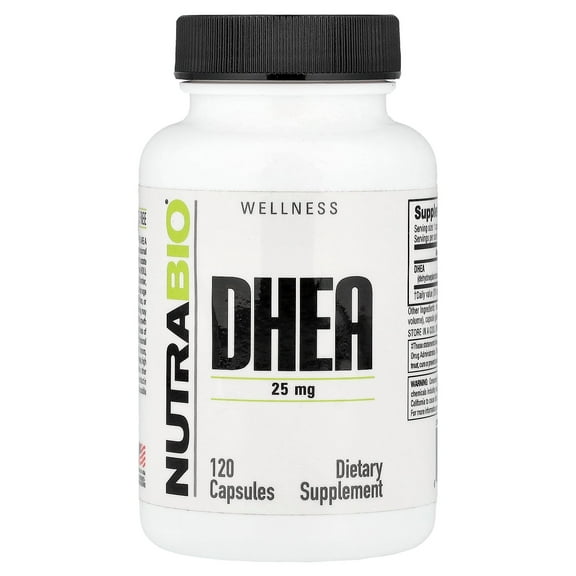 NutraBio DHEA, 25 mg, 120 Capsules