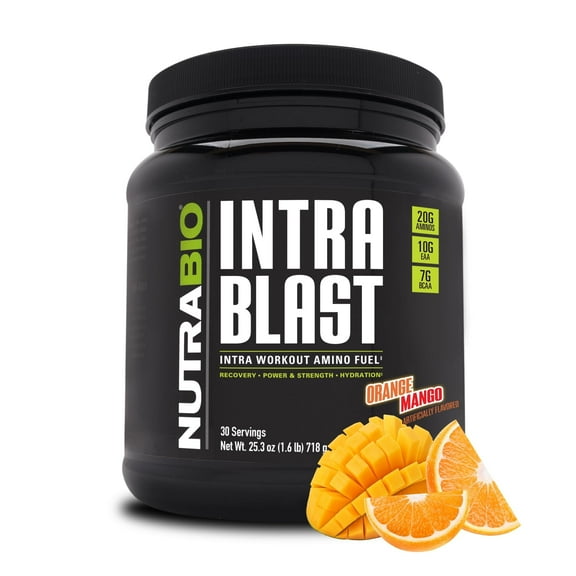 NutraBio Intra Blast Electrolyte Performance Matrix (723 g) 30 Servings, Orange Mango