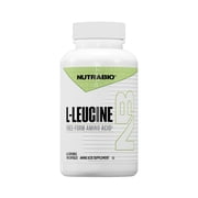 NutraBio Pure L-Leucine - Muscle Recovery and Support - Naturally Fermented Free Form Amino Acid - Vegan, Non-Gmo, Gluten Free - 400mg, 180 Capsules