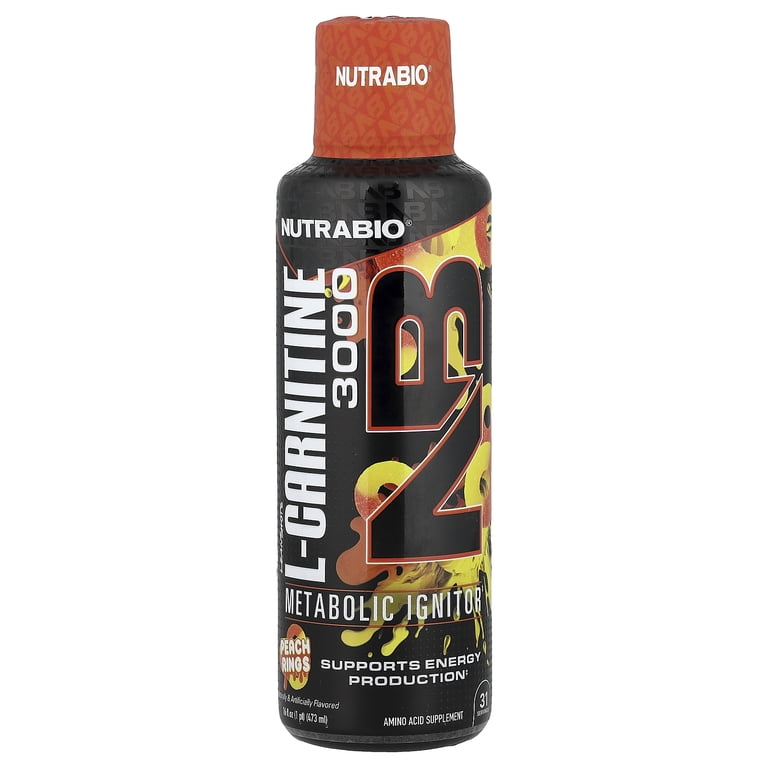 l'carnitine injection for sale NutraBio L-Carnitine Liquid Shots 3000mg Peach Rings 10mg B-5 Volume 653 Issue 8115, fat to energy Taste:Berry