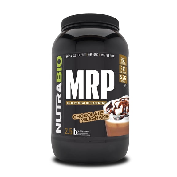 NutraBio MRP Complete Meal Replacement Protein Powder, 2.5lbs - Chocolate