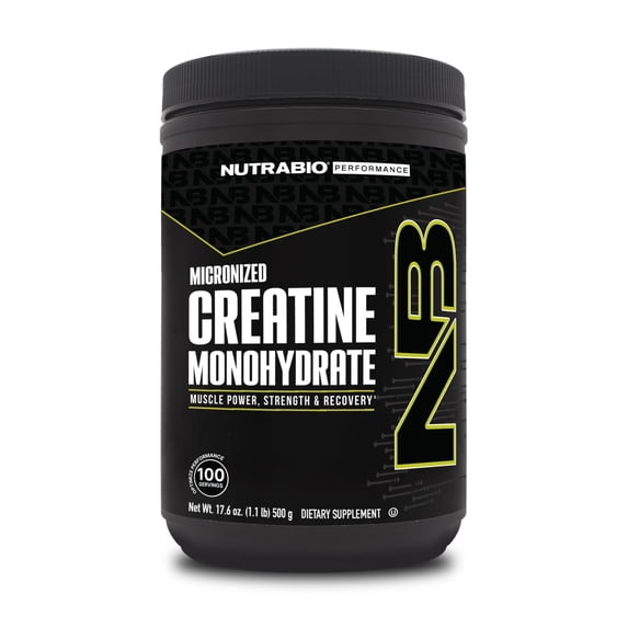 NutraBio Creatine Monohydrate Powder, 500g - Supports Muscle Energy ...
