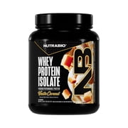 NutraBio Whey Protein Powder Isolate Supplement 25g of Protein Per Scoop with Complete Amino Acid Profile - Soy and Gluten Free Protein Powder - Vanilla Caramel- 20 Servings