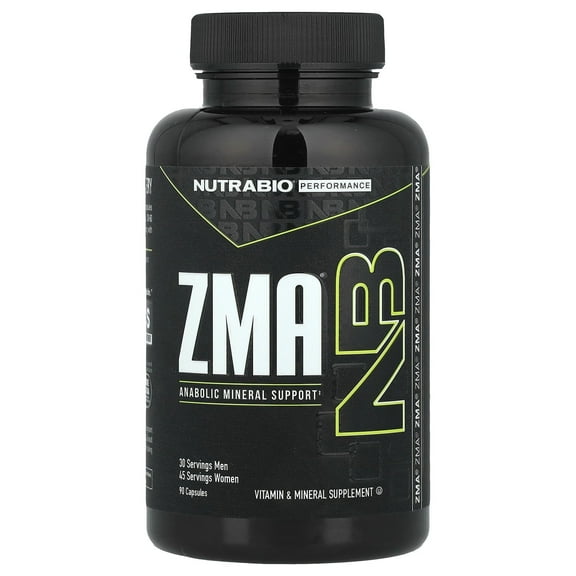 NutraBio ZMA Supplements for Men & Women- Zinc Magnesium Supplements to Support Hormone Levels -Sleep- Muscle Recovery-Immune Health 90 Count
