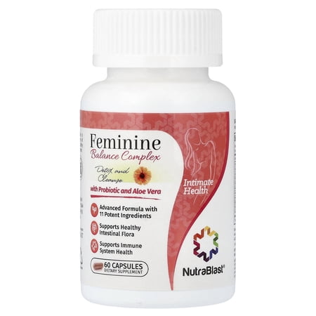 NutraBlast Feminine Balance Complex Vaginal Detox & Cleanse Probiotics 60 Capsules