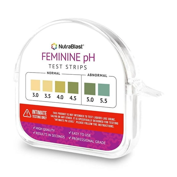 NutraBlast Feminine pH Test Strips 3.0-5.5 | Monitor Intimate Health | Easy to Use & Accurate Womens Acidity & Alkalinity Balance pH Level Tester Kit (100 Tests Roll)