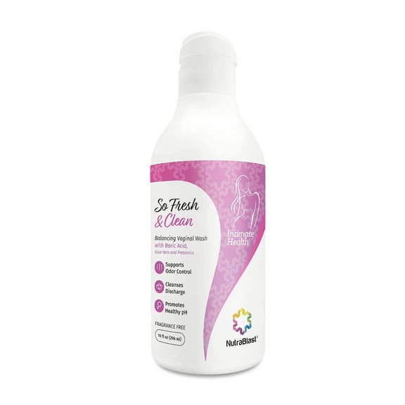 NutraBlast So Fresh & Clean pH Balance Feminine Wash with Boric Acid (10 fl oz)