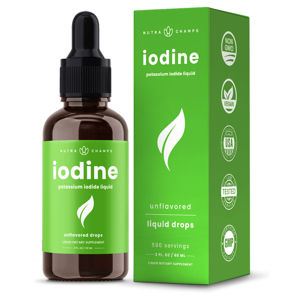 NutraChamps Iodine Drops (12 Year Supply) Vegan Liquid Iodine
