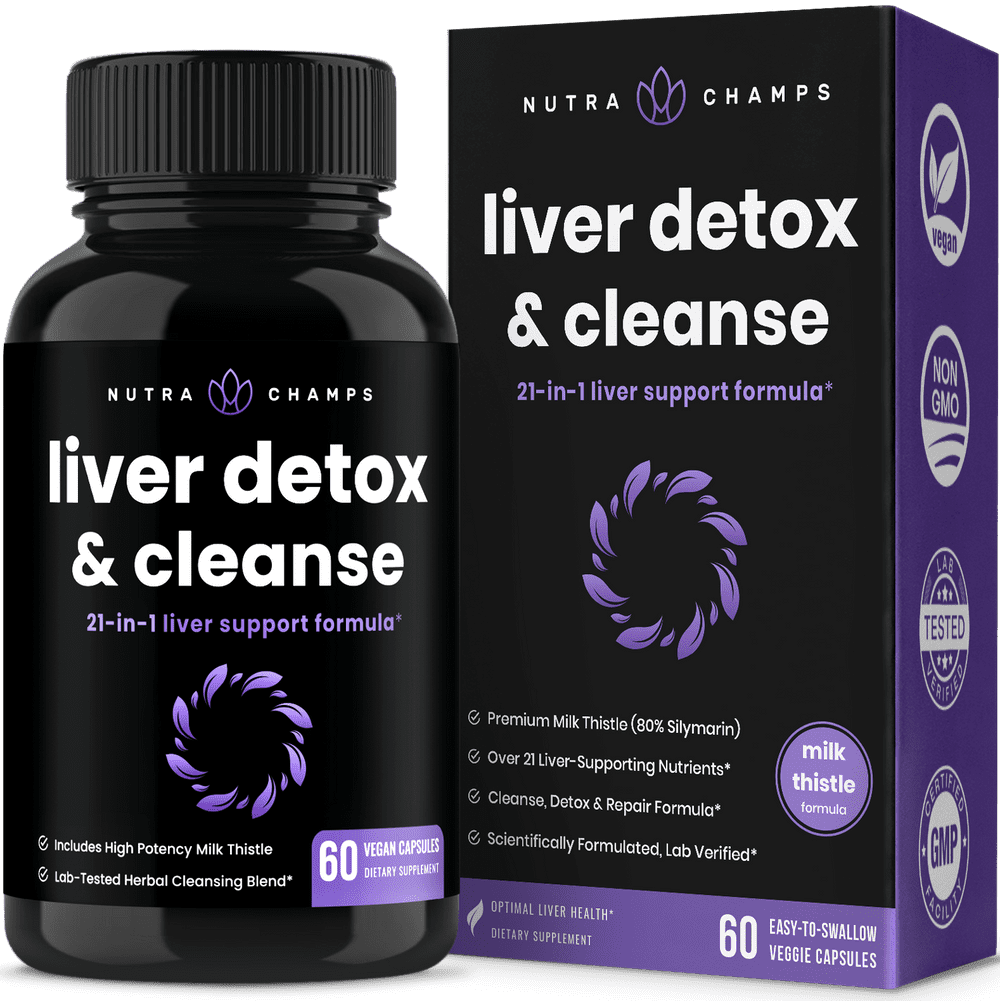 NutraChamps Liver Cleanse Detox & Repair Supplement | Milk