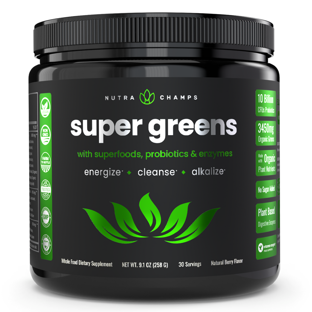 GoBiotix Super Greens Powder N' Super Reds Powder NonGMO Digestive