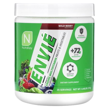 NutraKey - Envie Greens Multivitamin Wild Berry - 210 Grams