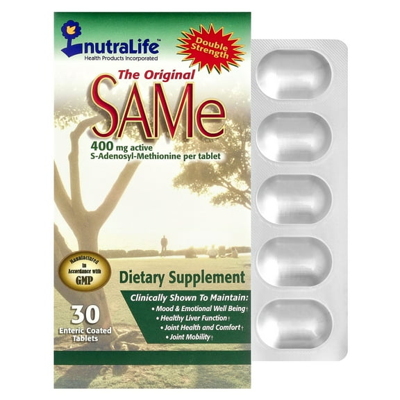 NutraLife SAMe, 400 mg, 30 Enteric Coated Tablets