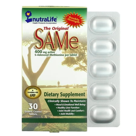 NutraLife The Original SAMe, 400 mg, 30 Enteric Coated Tablets