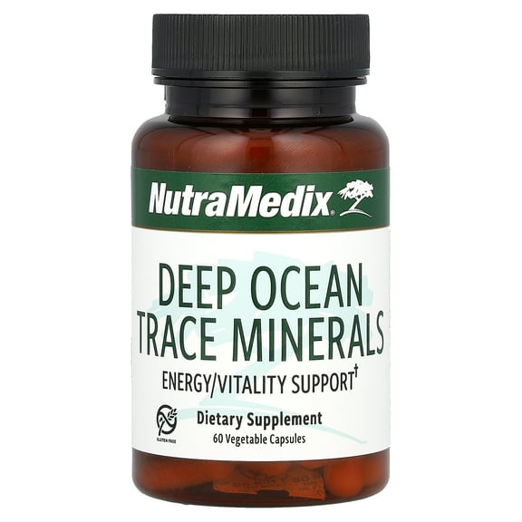 NutraMedix Deep Ocean Trace Minerals, Energy/Vitality Support, 60 Vegetable Capsules (500 mg per Capsule)