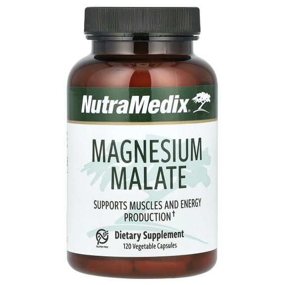 NutraMedix Magnesium Malate, 120 Vegetable Capsules (100 mg per Capsule)