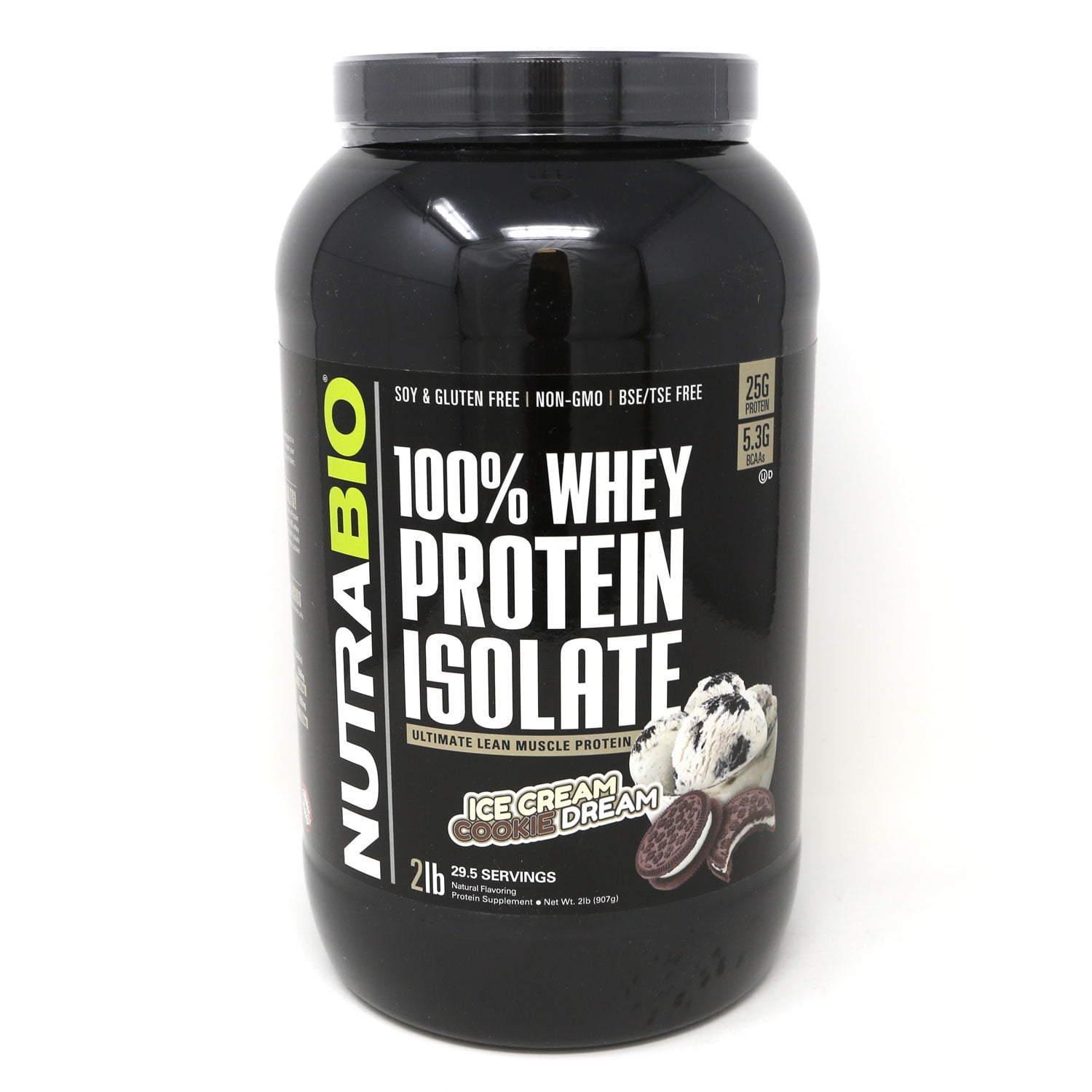 Nutrabio 100 Whey Protein Isolate Cookies and Cream 2 Pounds