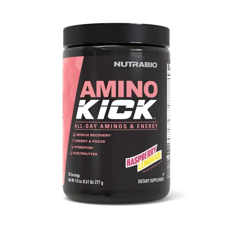 NutraBio Amino Kick - Amino Acid Energy Formula - BCAA's