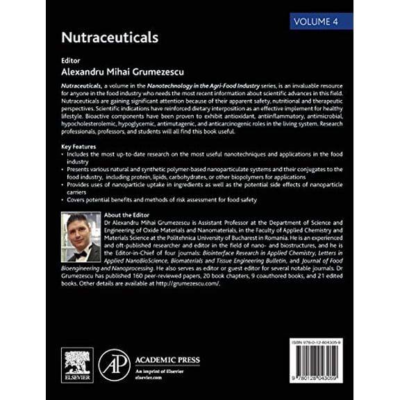 Pre-Owned Nutraceuticals (Nanotechnology in the Agri-Food Industry) [Hardcover] Grumezescu, Alexandru