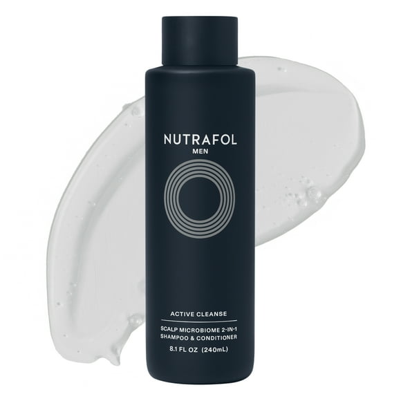 Nutrafol Men’s Shampoo and Conditioner 2 in 1, Cleanses, Hydrates, Unclogs Pores, Improves Volume & Strength, Physician-formulated for Thinning Hair