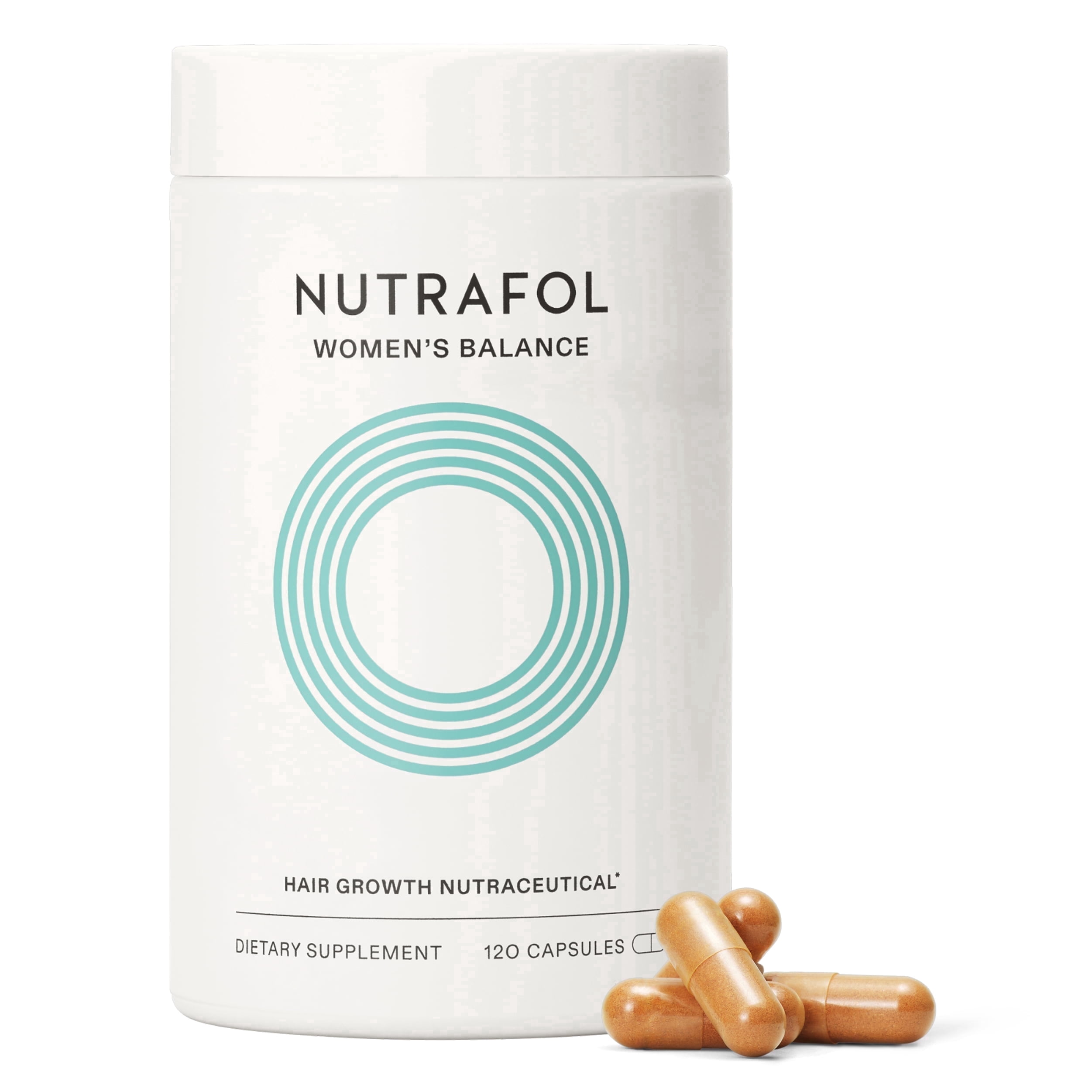 Nutrafol Womens Balance Hair Growth Supplements, Ages 45 and Up, Clinically Proven for Visibly Thicker Hair and Scalp Coverage, Dermatologist Recommended - 1 Month Supply