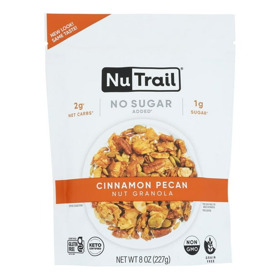 Nutrail - Cinnamon Pecan Granola - 8 Oz, Case of 6