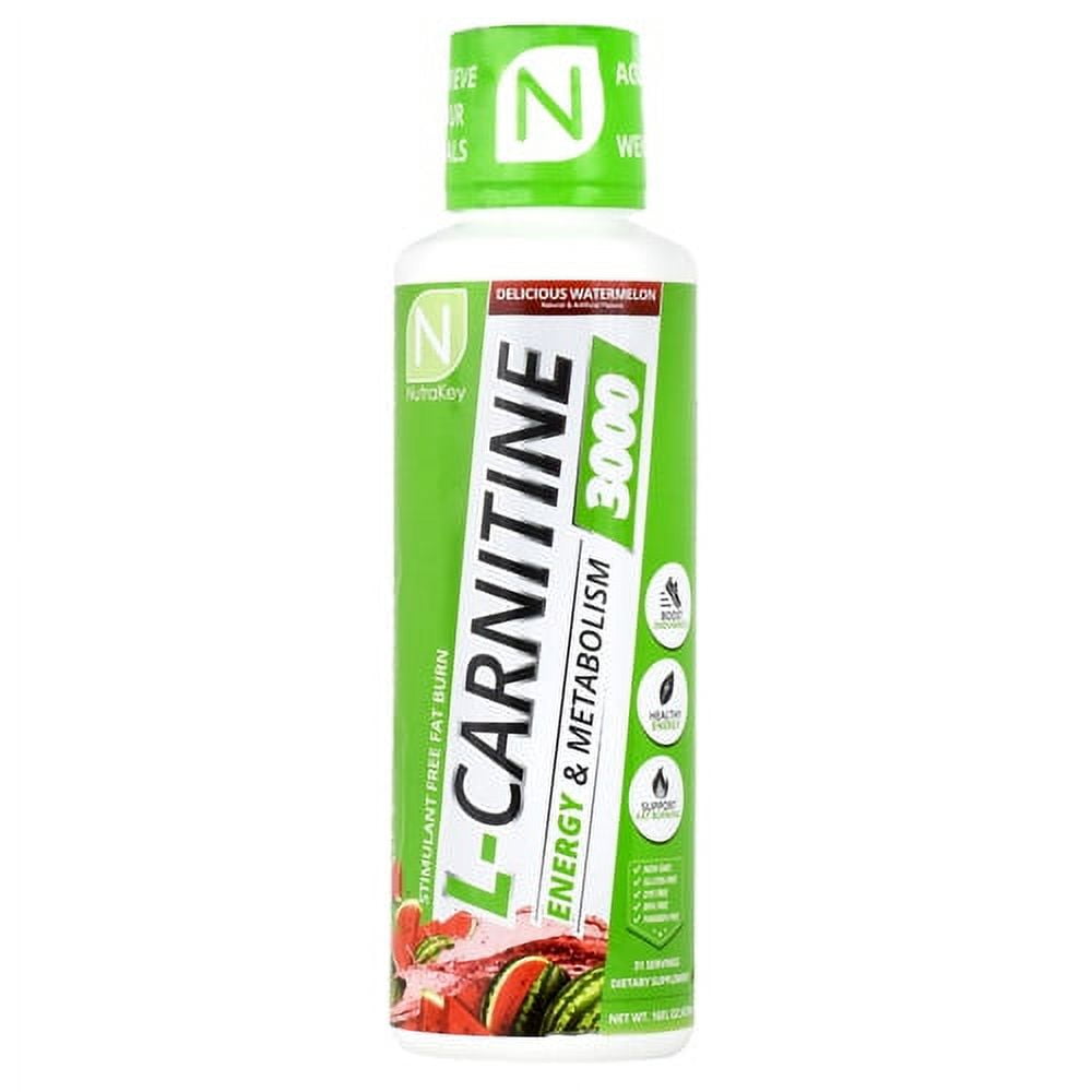 Nutrakey LCarnitine 3000, Delicious Watermelon, 31 Servings