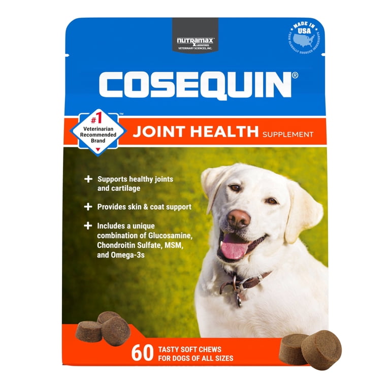 獣医さん推奨！Nutramax COSEQUIN コセクイン 関節サポートサプリ Nutramax Cosequin for Dogs Joint Health Supplement Soft Chews 60
