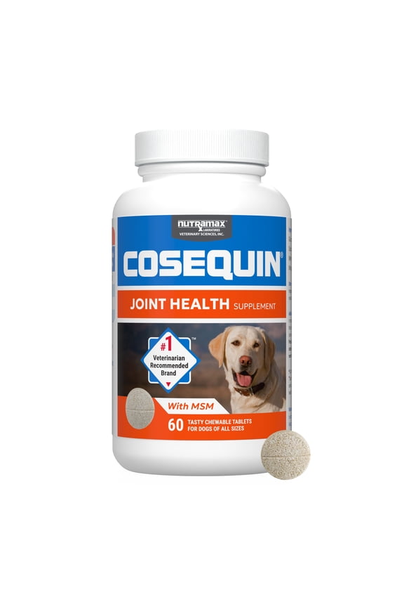 Nutramax Cosequin for Dogs Joint Health Supplement, Chewable Tablets, 60 Count