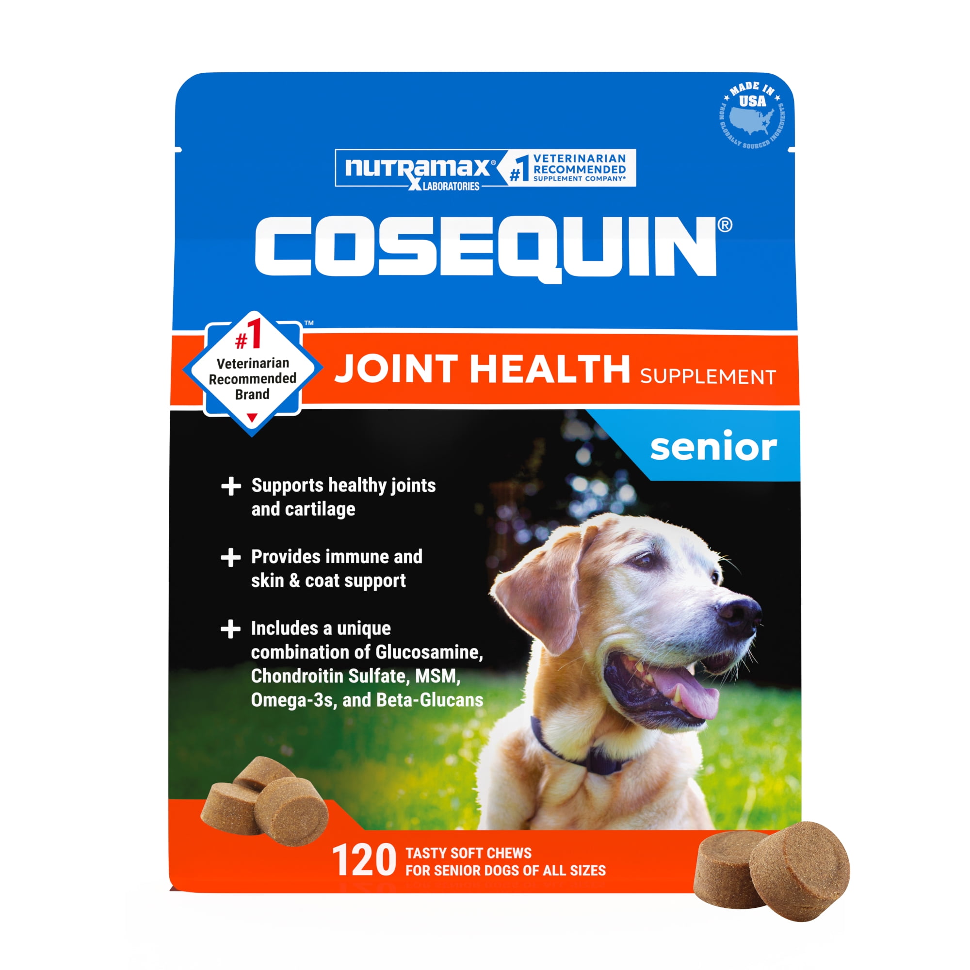 COSEQUIN コセクイン ジョイントヘルス120ソフトチュー Nutramax-Cosequin-Senior-Joint