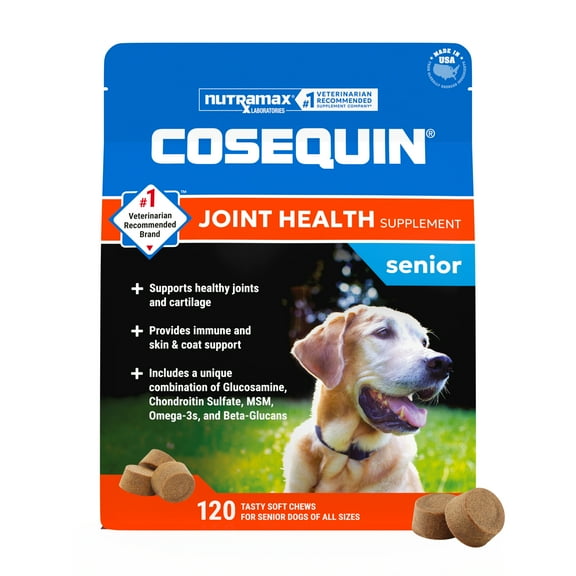 Nutramax Cosequin Senior Joint Health Supplement for Senior Dogs, 120 Soft Chews