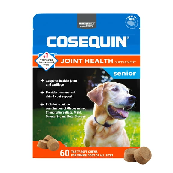 Nutramax Cosequin for Senior Dogs Joint Health Supplement, Soft Chews, 60 Count