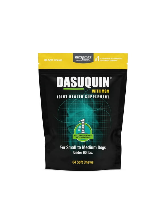 Nutramax Dasuquin with MSM Joint Health Supplement for Small to Medium Dogs, 84 Soft Chews