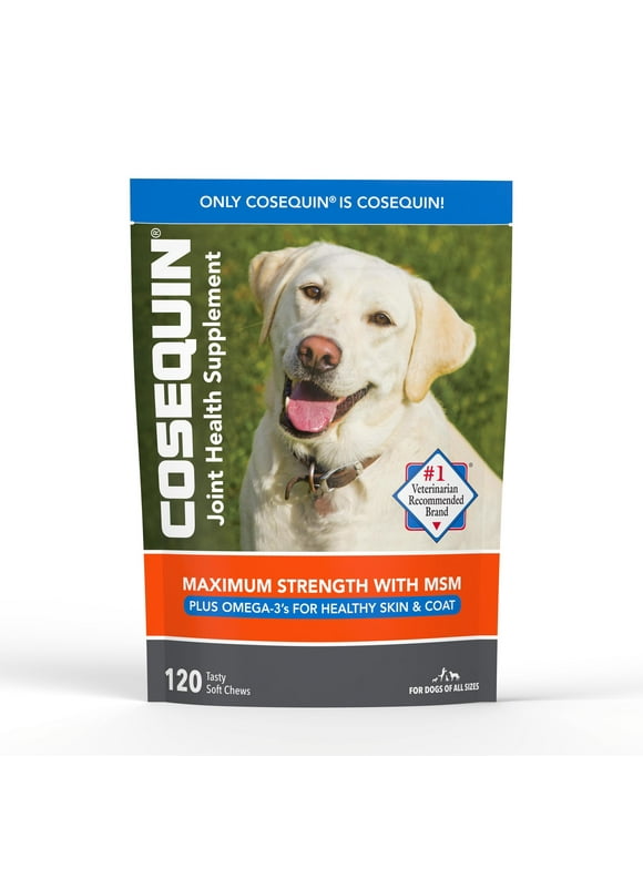 Nutramax Laboratories Cosequin Soft Chews with MSM and Omega-3s, 120 Ct