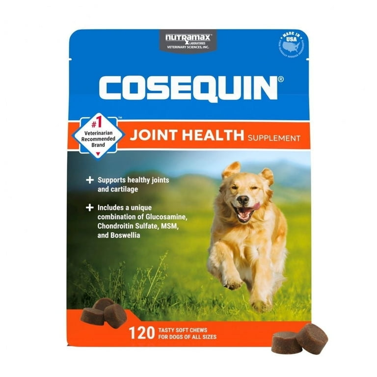 COSEQUIN コセクイン ジョイントヘルス120ソフトチュー Nutramax Cosequin Dog Joint Health Supplement, MSM & Omega-3s, 120
