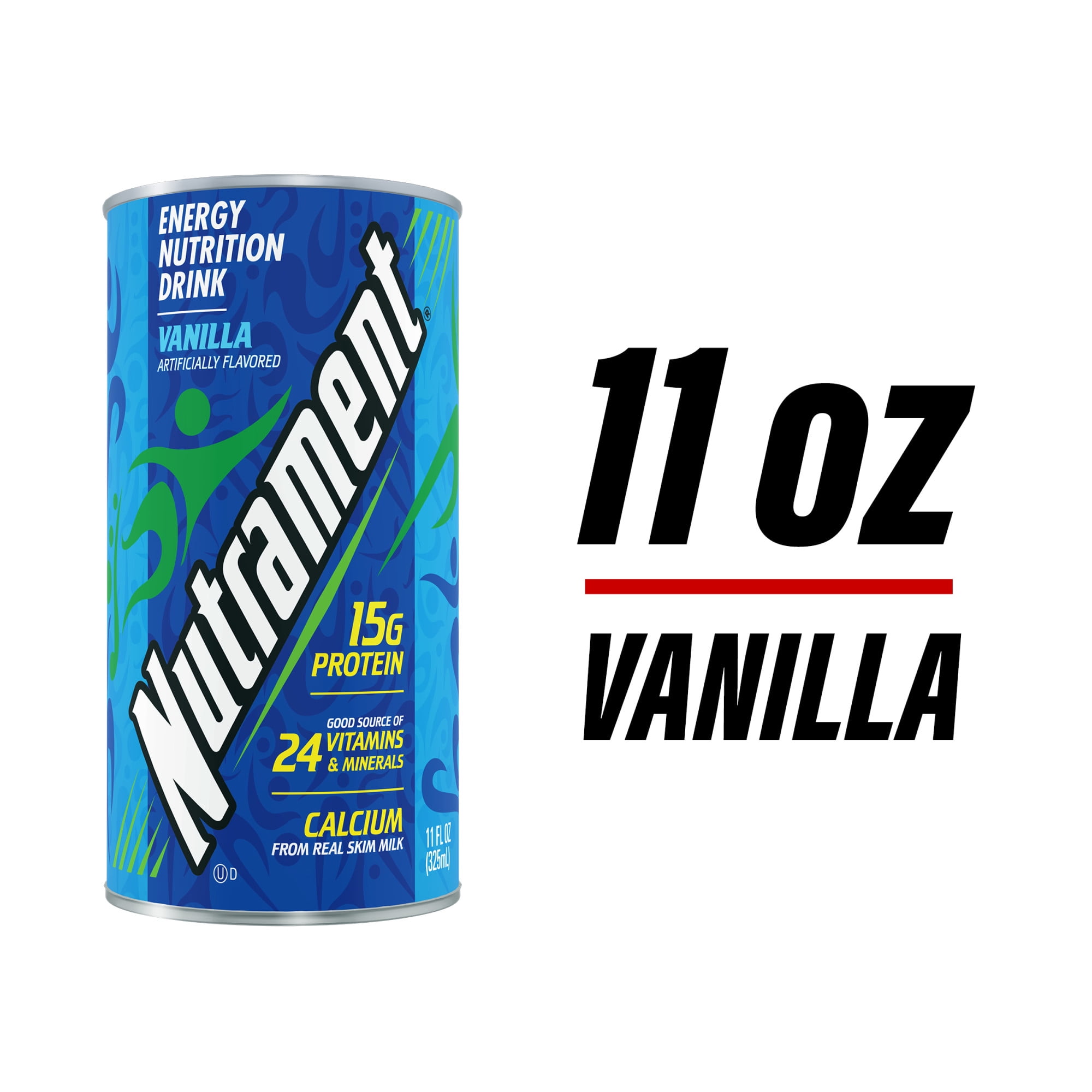 Nutrament Vanilla Nutrition Drink, Energy Drink with Vitamins, Minerals and Protein, 11 fl oz Can