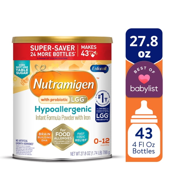 Nutramigen Hypoallergenic Baby Formula, Probiotic LGG, 27.8 oz Can