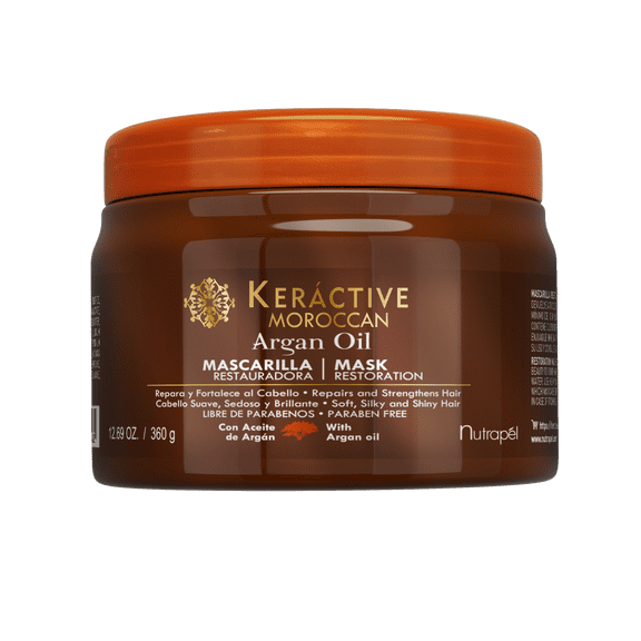 Nutrapel KERCTIVE MOROCCAN 12.69 oz. Restorative Mask for over-proccesed hair and Color Care Treatment