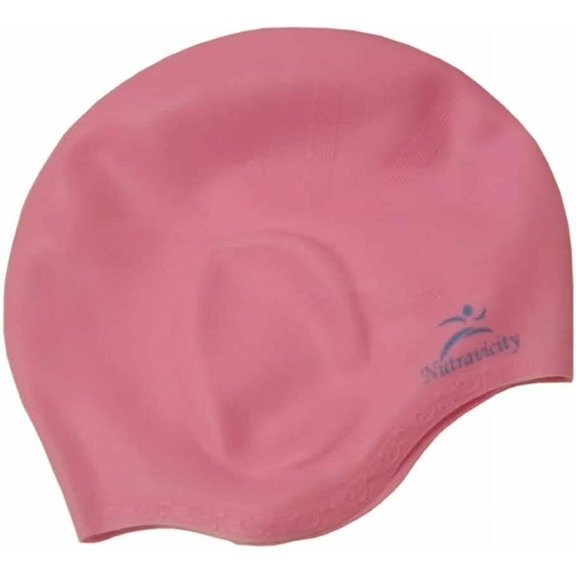 Nutravicity Silicone Swim Cap for Long Hair Swimming Sport Accessory