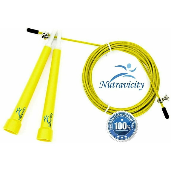 Nutravicity Speed Jump Rope Best for Boxing MMA Training Cardio Fitness Crossfit