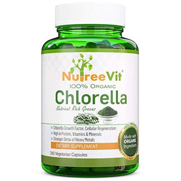 NutreeVit 100% Organic - Chlorella Extract (80 Count)