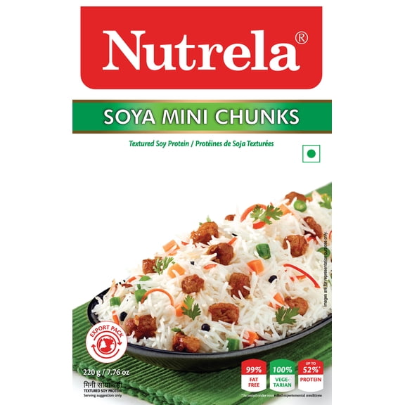 Nutrela Soya Mini Chunks, 7.76 oz Box