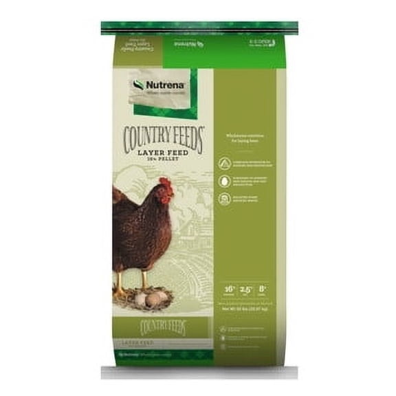 Nutrena Country Feeds 16% Layer Pellets Chicken Feed 50 Pounds