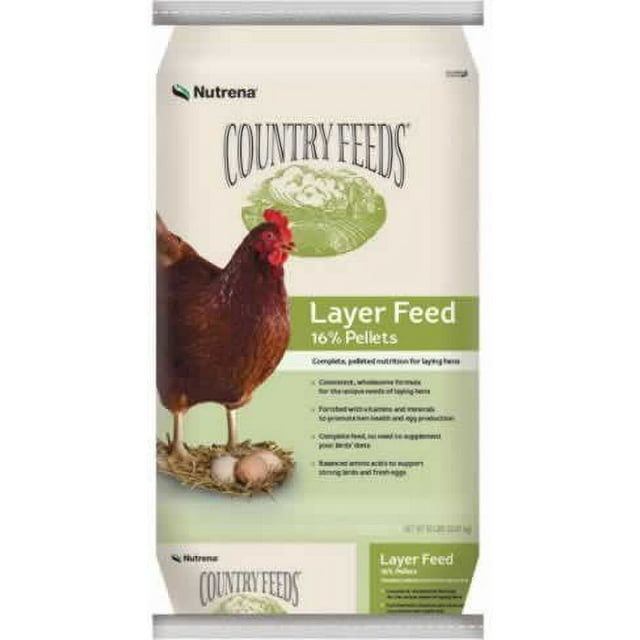 Nutrena Country Feeds 16 Layer Pellets Chicken Feed 50 Pounds